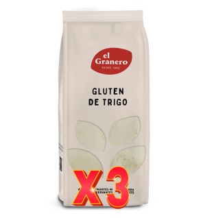 Pack de 3 unidades Gluten De Trigo, 500 G El Granero Integral