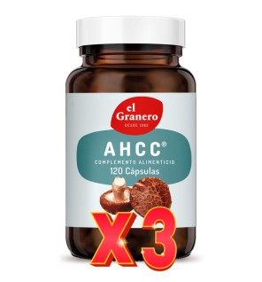 Pack de 3 unidades Ahcc Supralif, 120 Cáp. 565 Mg El Granero Integral