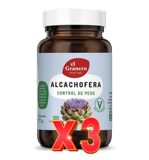 Pack de 3 unidades Alcachofera, 120 Comp. 600 Mg El Granero Integral