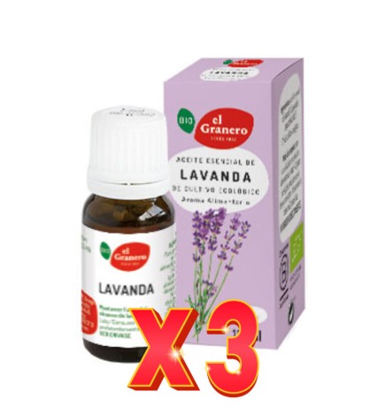 Pack de 3 unidades Aceite Esencial De Lavanda Bio, 12 Ml El Granero Integral