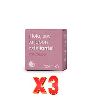 Pack de 3 unidades Jabón Exfoliante Bio, 120 G Essabo