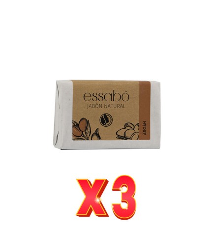 Pack de 3 unidades Jabón Natural Argán Essabo, 100 G Essabo