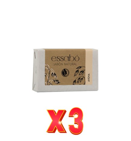 Pack de 3 unidades Jabón Natural Avena Essabo, 100 G Essabo