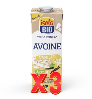 Pack de 3 unidades Caja de 6 de Bebida Vegetal De Avena Y Vainilla Bio, 1L Isola Bio