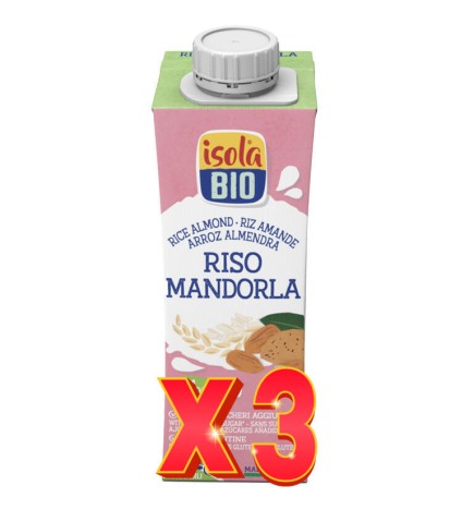 Pack de 3 unidades Bebida Vegetal Mini De Arroz Y Almendras Bio, 250 Ml Isola Bio