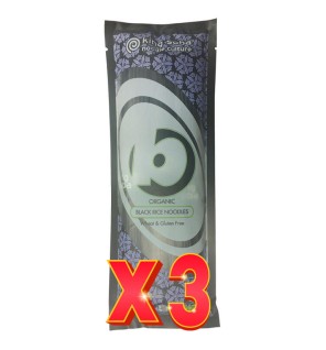 Pack de 3 unidades Pasta De Arroz Negro Sin Gluten Bio, 250 G King Soba