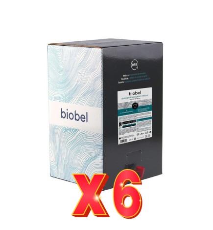 Pack 6 unidades Detergente Líquido Bag In Box, 18 L Biobel