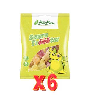 Pack 6 unidades Caramelos De Goma Sabor Frutas Ácidas Bio, 100 G Biobon