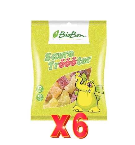 Pack 6 unidades Caramelos De Goma Sabor Frutas Ácidas Bio, 100 G Biobon