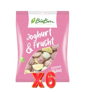 Pack 6 unidades Caramelos De Goma Sabor Yogur Y Fruta Bio, 100 G Biobon