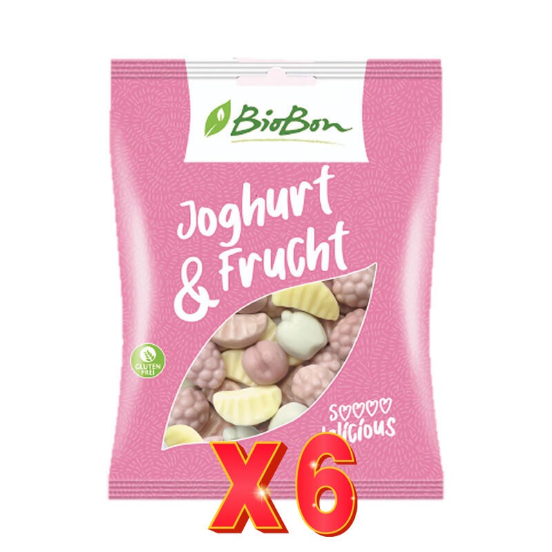 Pack 6 unidades Caramelos De Goma Sabor Yogur Y Fruta Bio, 100 G Biobon Pack 6 unidades Caramelos De Goma Sabor Yogur Y Fruta Bio, 100 G Biobon