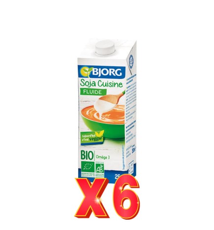 Pack 6 unidades Crema Para Cocinar De Soja Bio, 25 Cl Bjorg