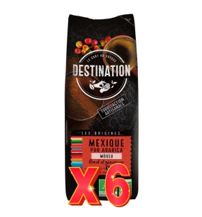 Pack 6 unidades Café Molido México 100% Arábica Bio, 250 G Destination