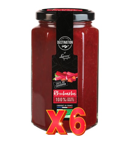 Pack 6 unidades Mermelada De Ruibarbo Bio, 300 G Destination