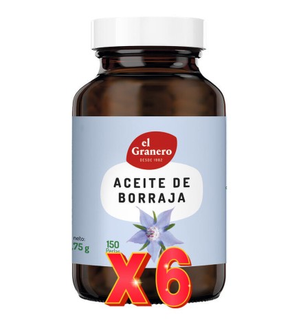 Pack 6 unidades Aceite De Borraja 150 Per. 700 Mg El Granero Integral