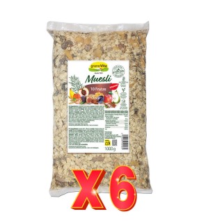 Pack 6 unidades Muesli 10 Frutas, 1 Kg Granovita