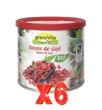 Pack 6 unidades Bayas De Goji Bio, 200 G Granovita