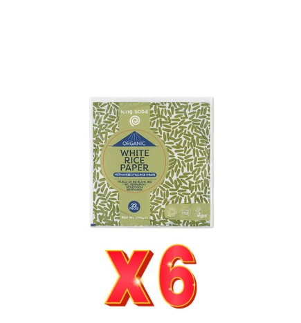 Pack 6 unidades Papel De Arroz Sin Gluten Bio, 200 G King Soba