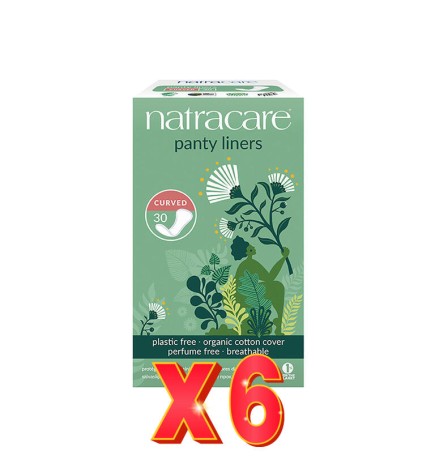 Pack 6 unidades Protegeslip Curvado 30 Uds. Natracare