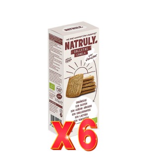 Pack 6 unidades Galletas Cookies Canela Bio, 125 G Natruly