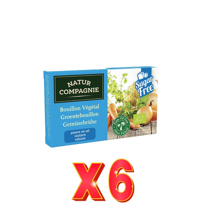 Pack 6 unidades Caldo De Verduras Bajo En Sal Sin Azúcar Bio, 68 G Natur Compagnie Pack 6 unidades Caldo De Verduras Bajo En Sal Sin Azúcar Bio, 68 G Natur Compagnie