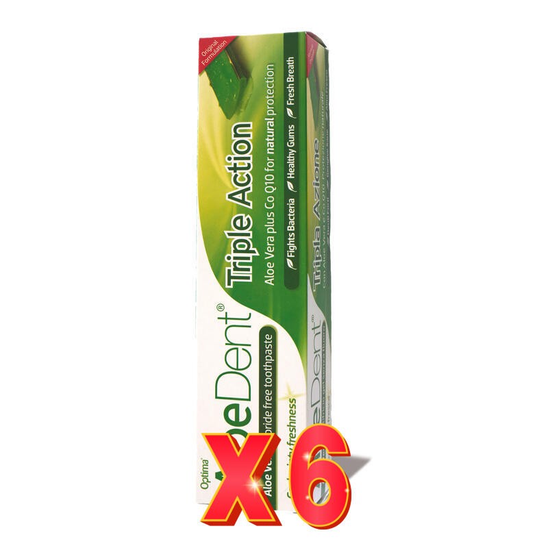 Pack 6 unidades Dentífrico Con Aloe Vera, 100 Ml Optima Pack 6 unidades Dentífrico Con Aloe Vera, 100 Ml Optima