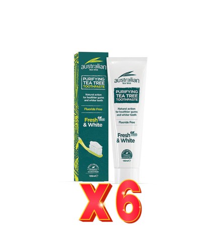 Pack 6 unidades Dentífrico Con Árbol De Té (Att), 100 Ml Optima