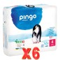 Pack de 6 unidades Pañales T4 7-18 Kg 40 Unidades Pingo