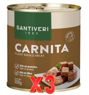 Pack de 3 unidades Carnita 300 Gramos Santiveri
