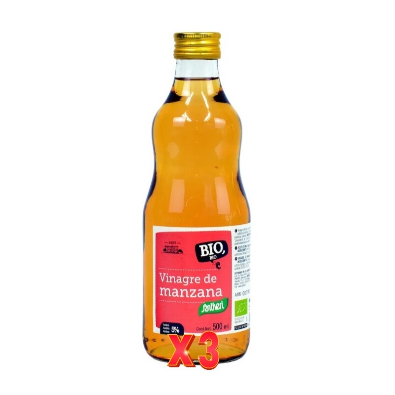 Pack de 3 unidades Vinagre De Manzana 500 Ml Bio Santiveri