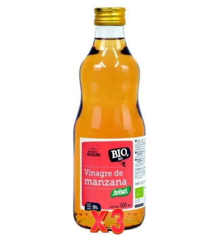 Pack de 3 unidades Vinagre De Manzana 500 Ml Bio Santiveri