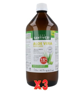 Pack de 3 unidades Jugo De Aloe Vera 1L Santiveri