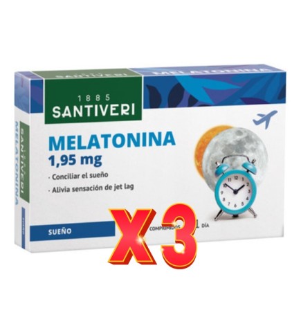 Pack de 3 unidades Melatonina 60 Comprimidos Santiveri