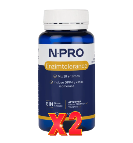Pack de 2 unidades Npro Enzimtolerance 60 Cápsulas Npro
