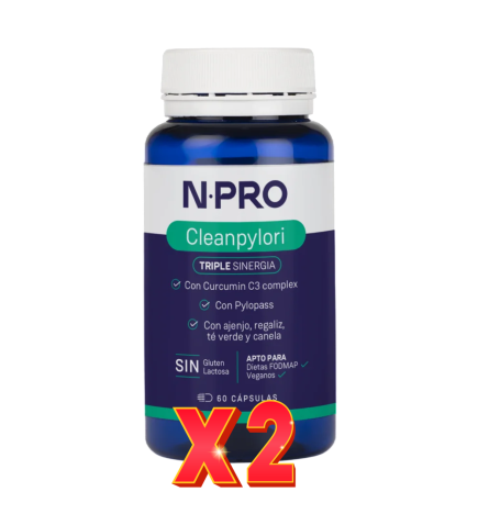 Pack de 2 unidades Npro Cleanpylori 60 cápsulas Npro