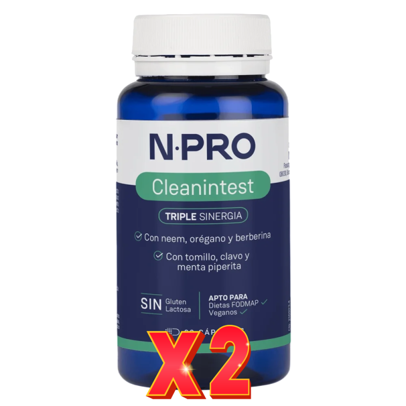 Pack de 2 unidades NPro Cleanintest 60 Cápsulas NPro