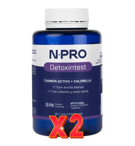 Pack de 2 unidades NPro Detoxintest 90 Cápsulas NPro