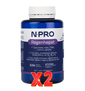 Pack de 2 unidades NPro Regenhepat 120 Cápsulas NPro
