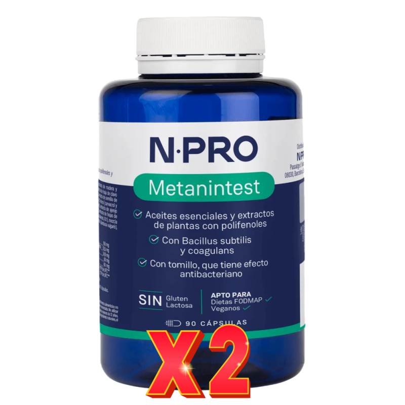 Pack de 2 unidades NPro Metaintest 90 Cápsulas NPro