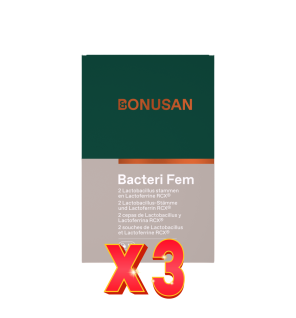 Pack de 3 unidades Bacteri Fem 10 Cápsulas Bonusan