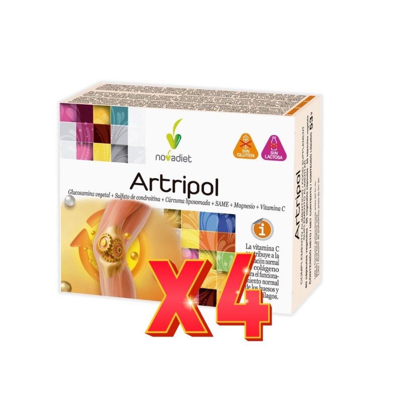 Pack de 4 unidades Artripol Capsulas 60 Cápsulas Vegetales. Novadiet Pack de 4 unidades Artripol Capsulas 60 Cápsulas Vegetales. Novadiet
