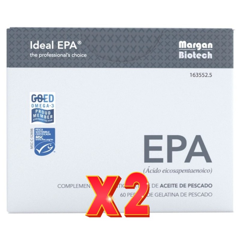 Pack de 2 unidades Ideal Epa 60 Cápsulas Margan Pack de 2 unidades Ideal Epa 60 Cápsulas Margan