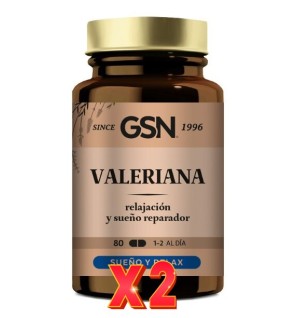 Pack de 2 unidades Valeriana 80 Comprimidos Gsn