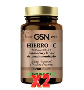 Pack de 2 unidades Hierro - C 60 Comprimidos Gsn