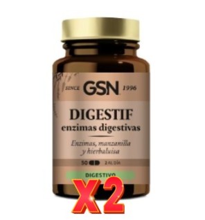 Pack de 2 unidades Enzimas Digestivas Digestif 50 Comprimidos Gsn