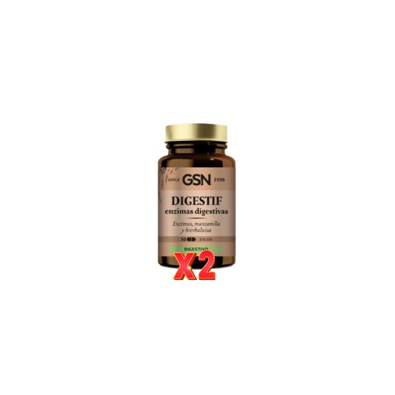 Pack de 2 unidades Enzimas Digestivas Digestif 50 Comprimidos Gsn
