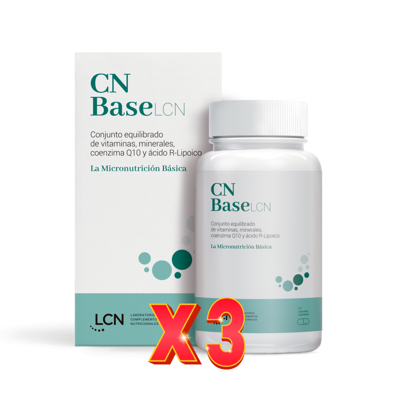 Pack de 3 unidades CN Base 30 Cápsulas Vegetales Lcn