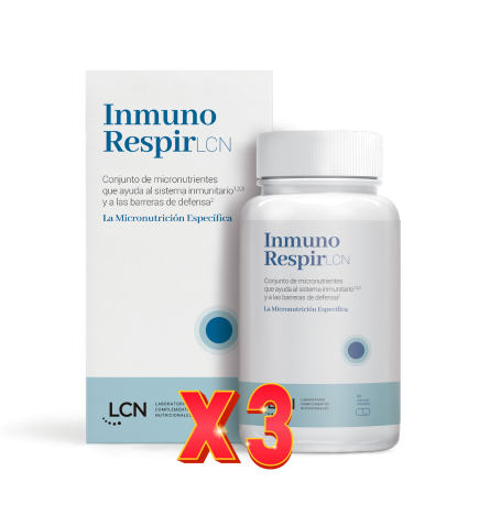 Pack de 3 unidades Inmuno Respir 90 Cápsulas Vegetales Lcn