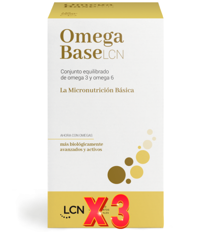 Pack de 3 unidades Omega Base 60 Cápsulas Vegetales Lcn