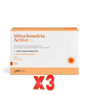 Pack de 3 unidades Mitochondria Active 60 Sticks + 60 Cápsulas Lcn